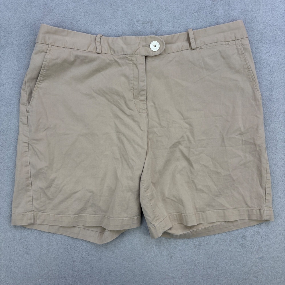 Lacoste Shorts Mens 33 Tan Chino Embroidered Logo Preppy Casual Golf Classic